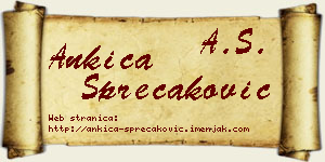 Ankica Sprečaković vizit kartica